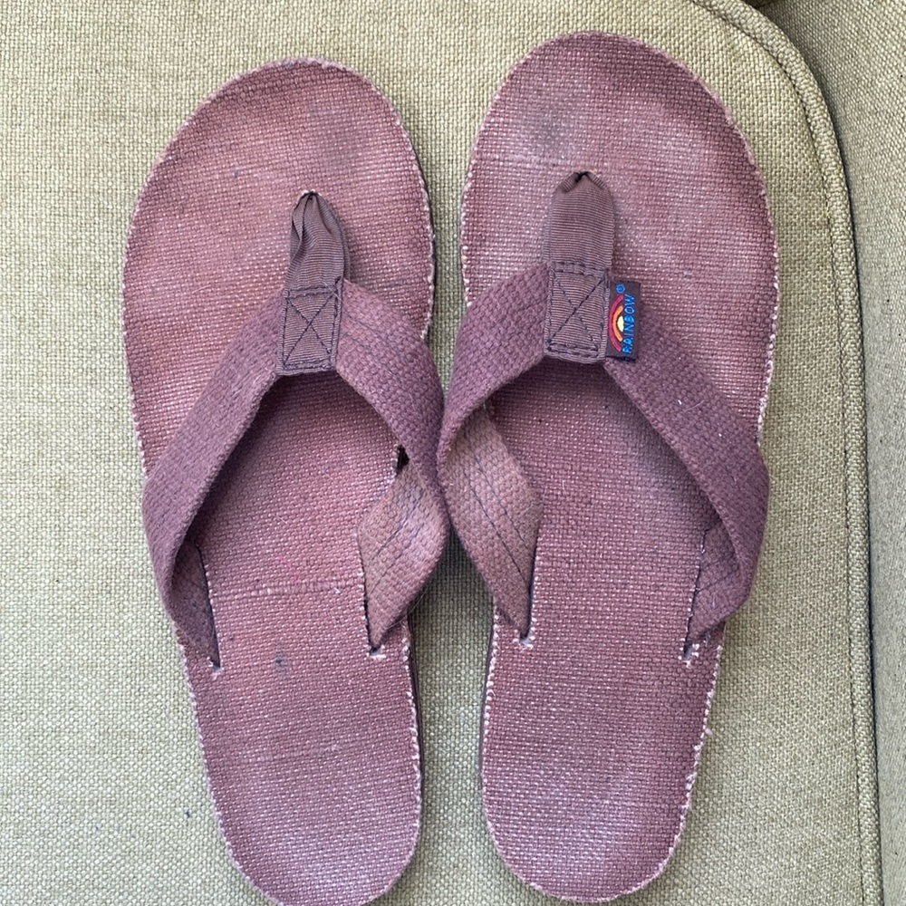 Rainbow Sandals Women's Double Layer Arch Hemp w/Wide Strap Brown
